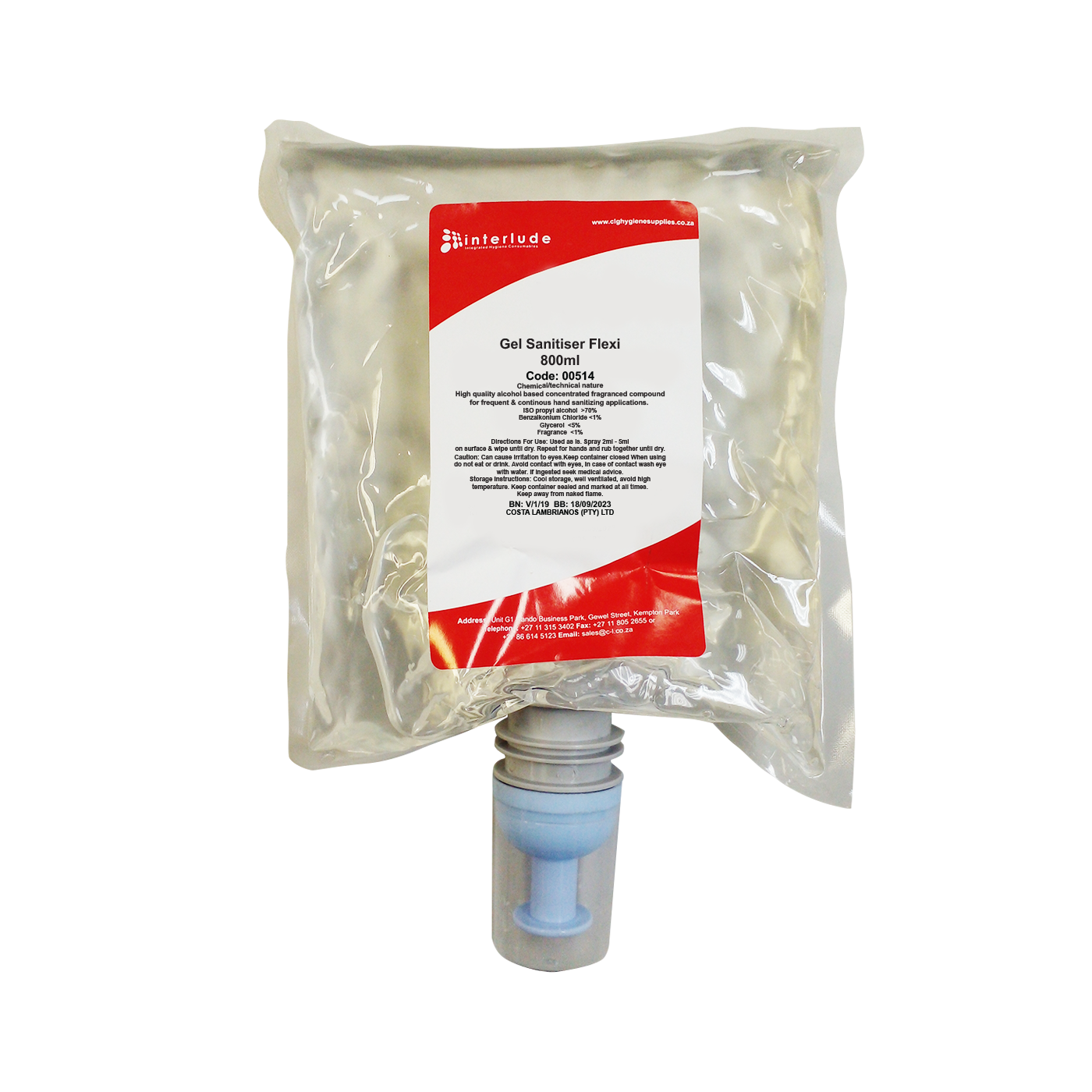 70% Gel Sanitiser 800ml