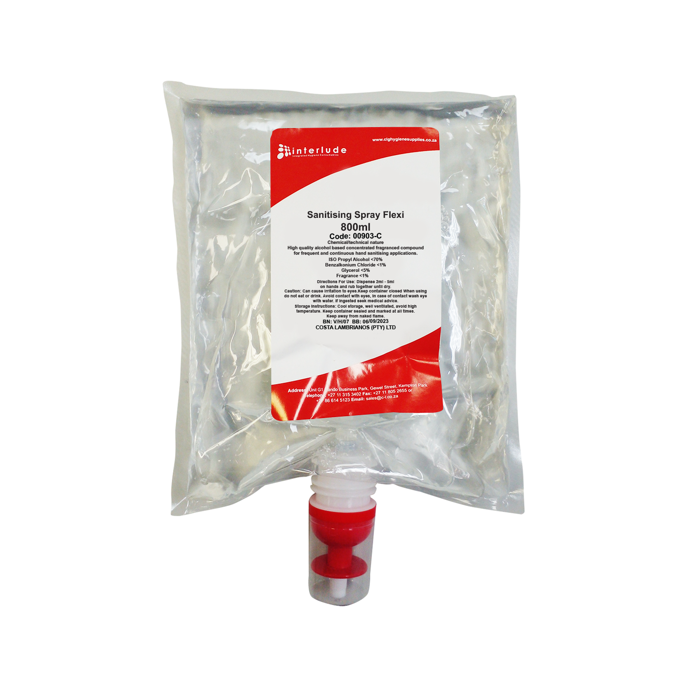 70% Spray Sanitiser Recap 800ml